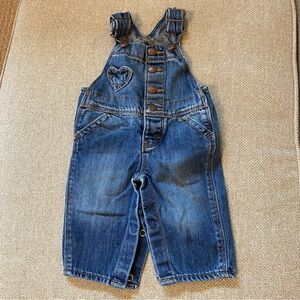 OshKosh B'gosh Denim Overalls with Heart Accent